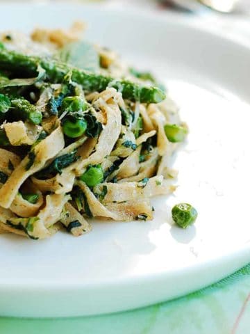 fresh pasta tossed with greens