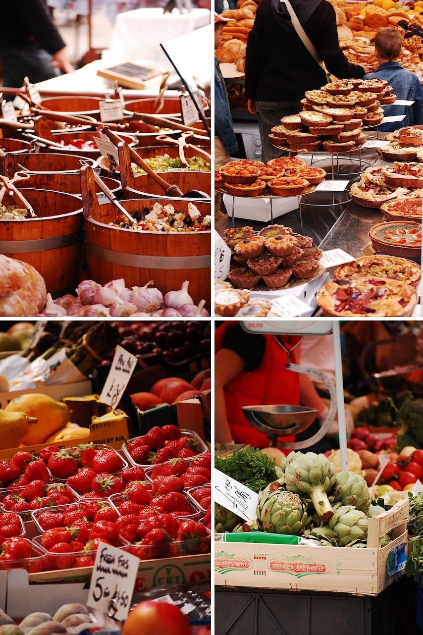 fresh foods available at Portobello road markets