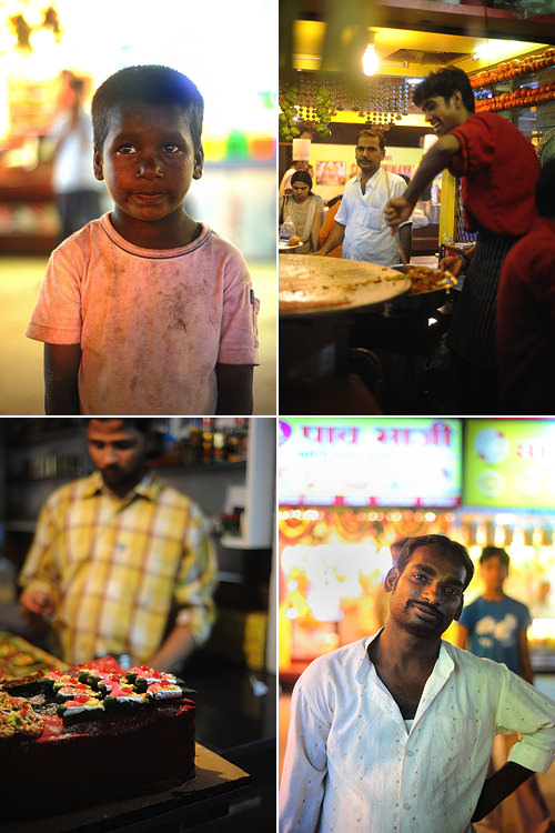 Juhu Beach market stalls and people