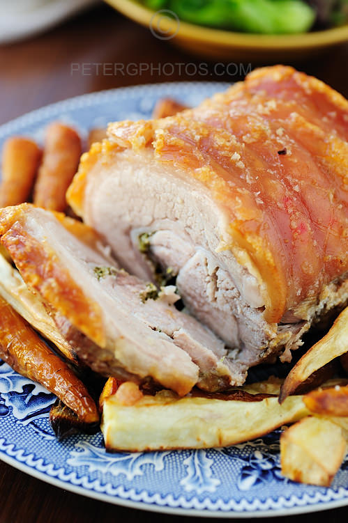 sliced roast pork