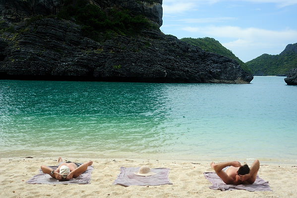 sunbaking in Mu Ko Ang Thong National Park Thailand