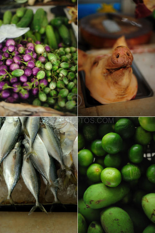 exotic ingredients at market in Koh Samui