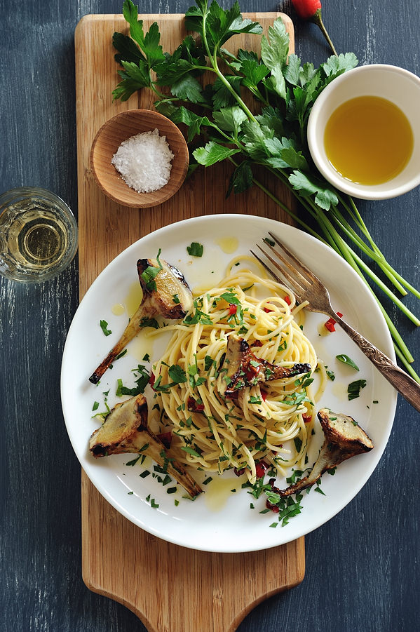 Artichokes with Spaghetti - Souvlaki For The Soul