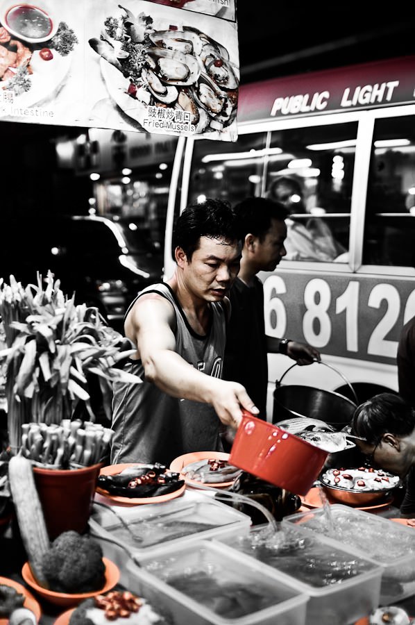 hong kong food market seller