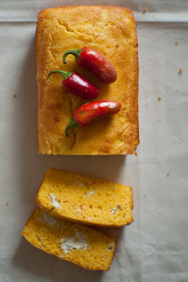 cornbread with jalapeno and feta