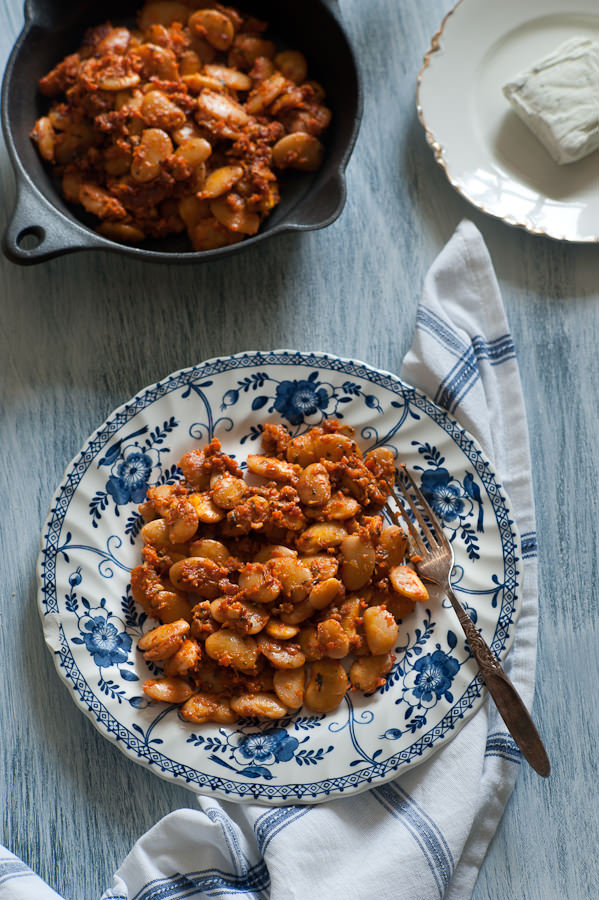 Greek style baked beans