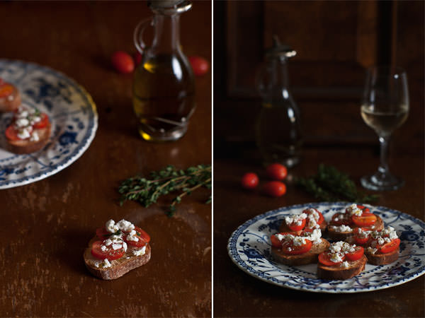 Greek dakos canapes