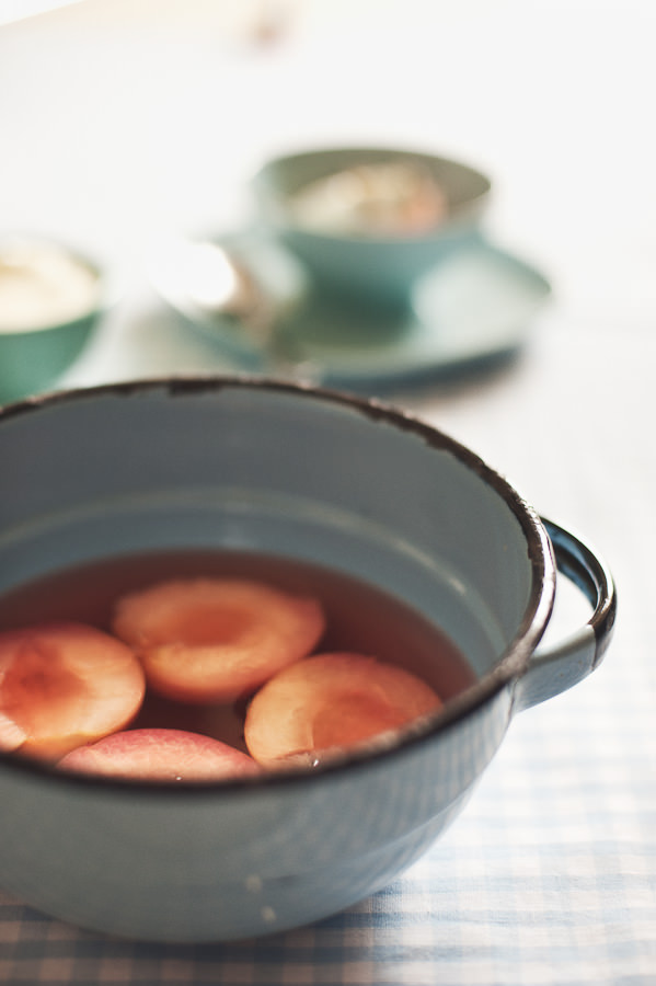 poached peaches