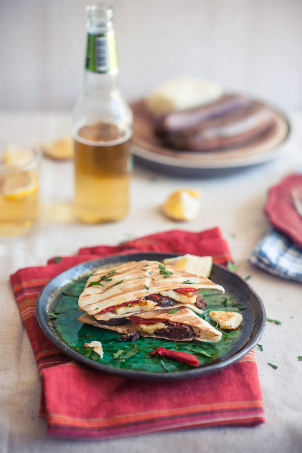 Loukaniko and Haloumi Quesadillas