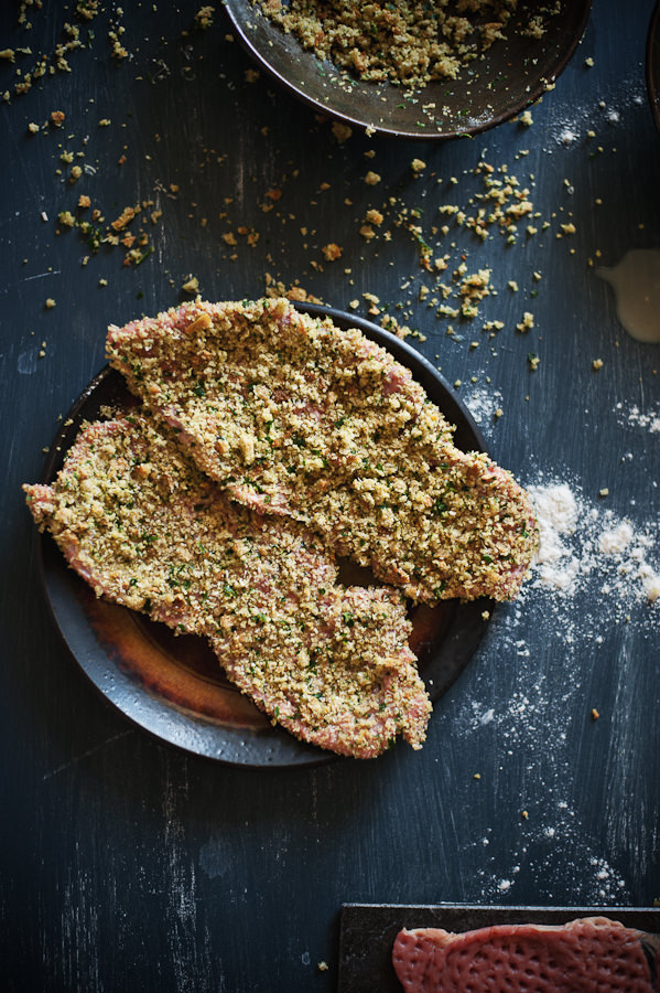 veal schnitzel with herbed breadcrumbs