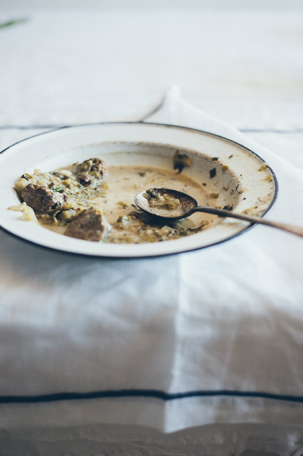 Greek lamb fricasse