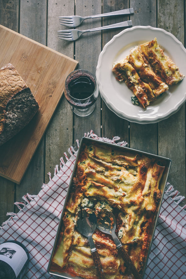 spinach and ricotta cannelloni