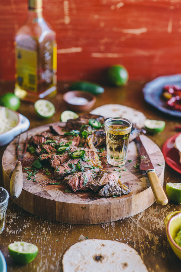 Tequila and Lime Marinated steak