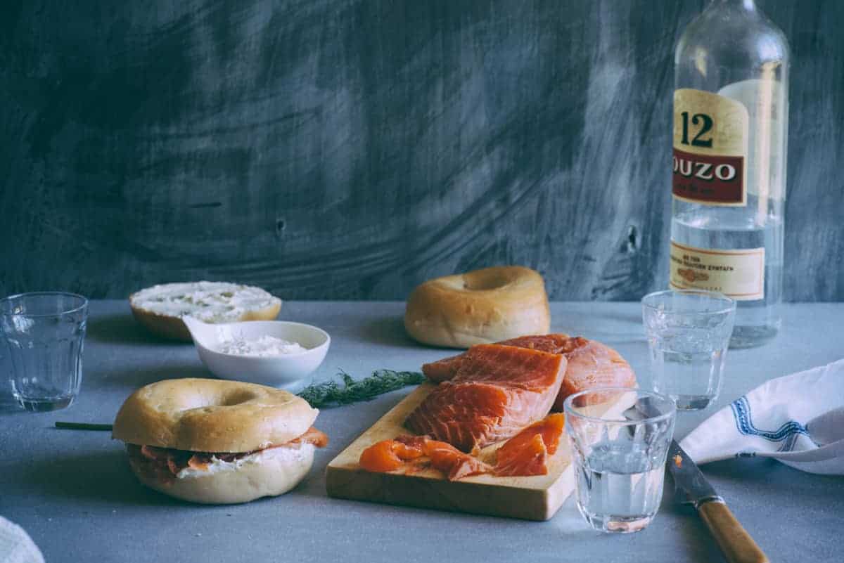 ouzo cured salmon