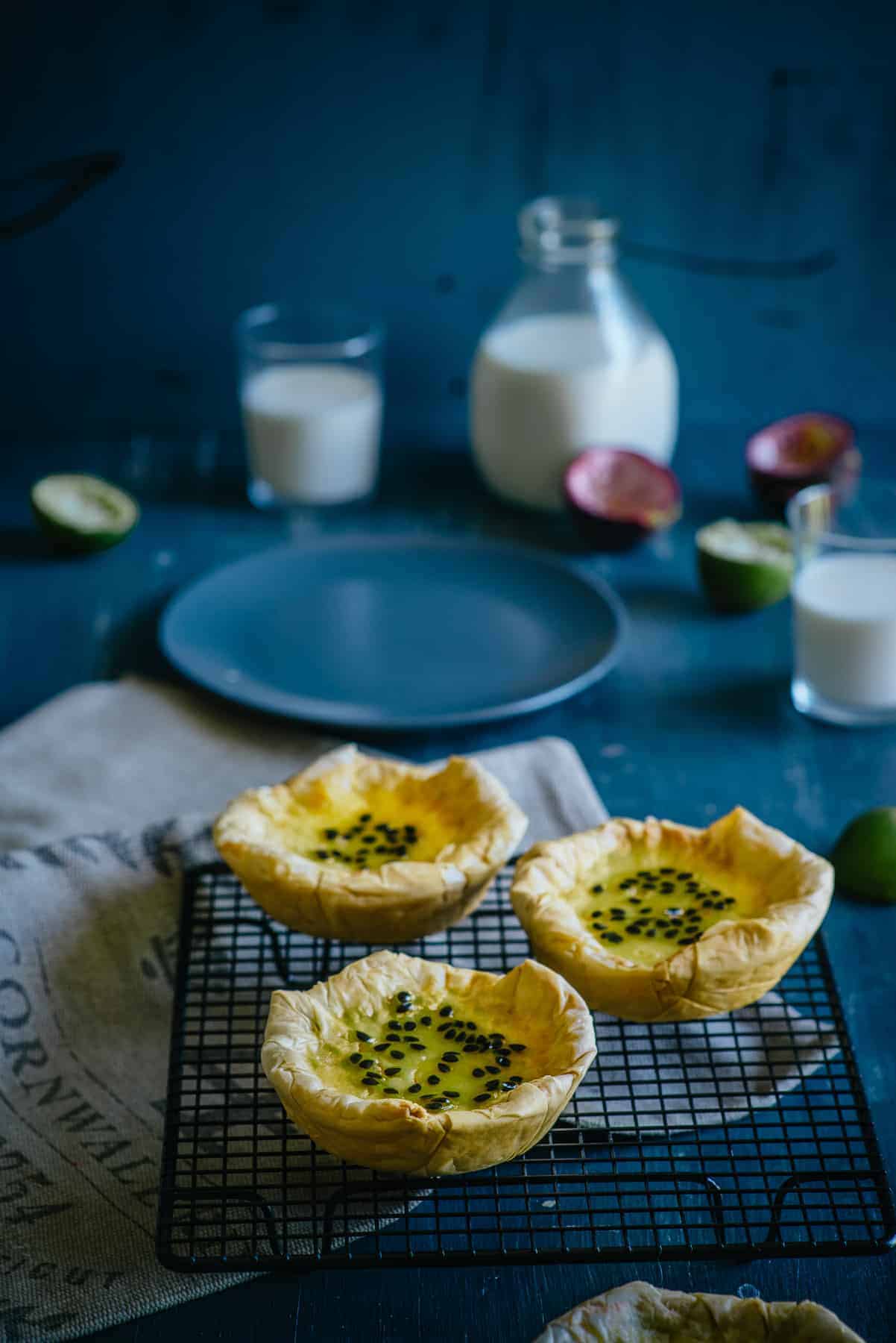 passionfruit and lime tarts recipe