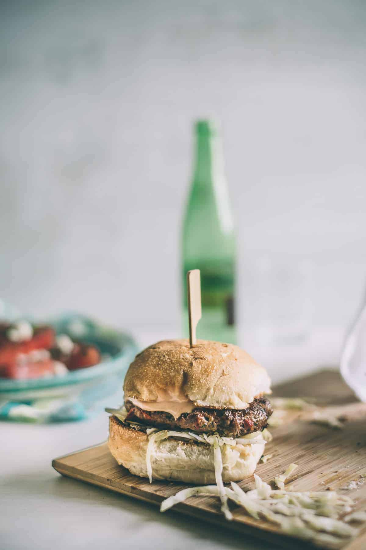 home made lamb burgers