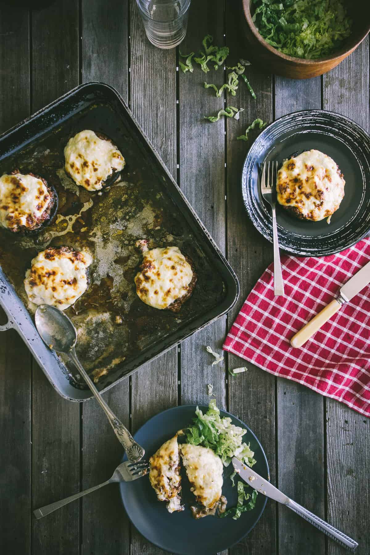 meat ragu stuffed mushrooms