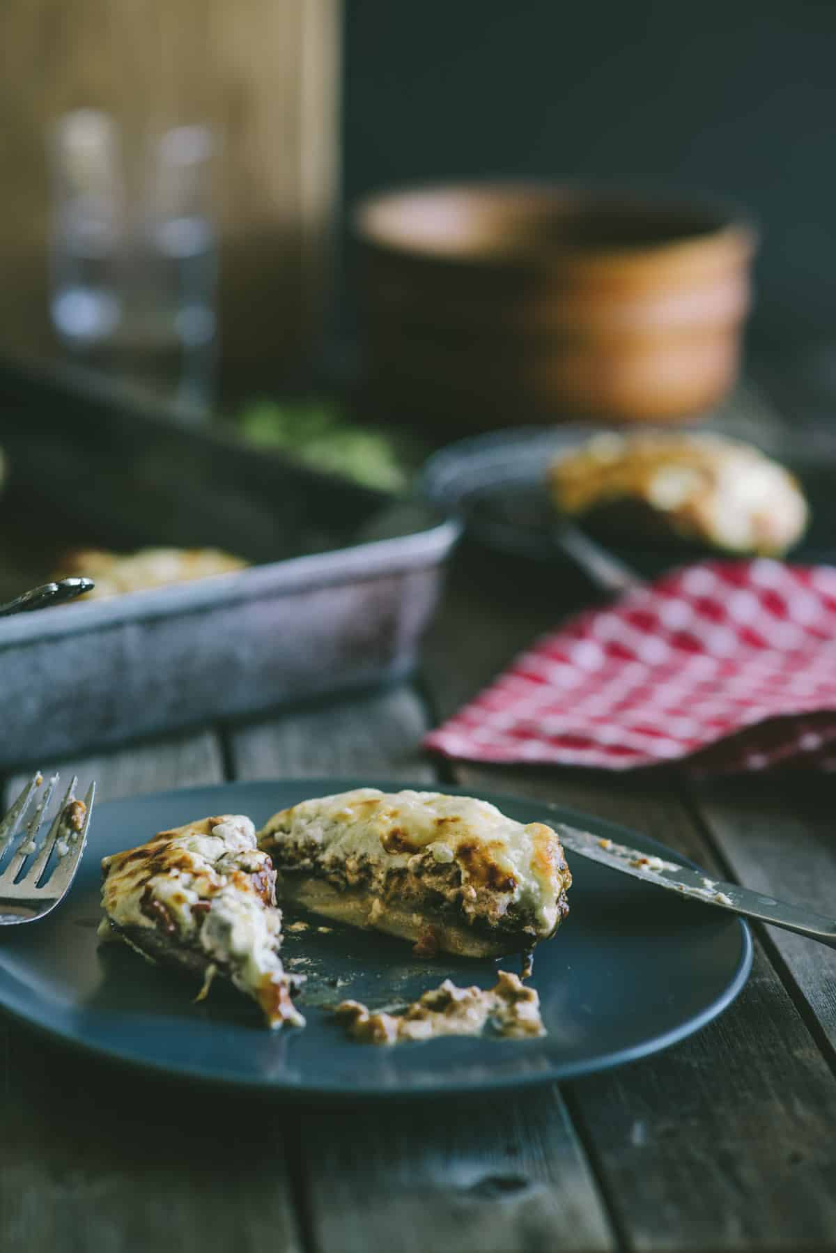 baked mushrooms stuffed with a meat ragu