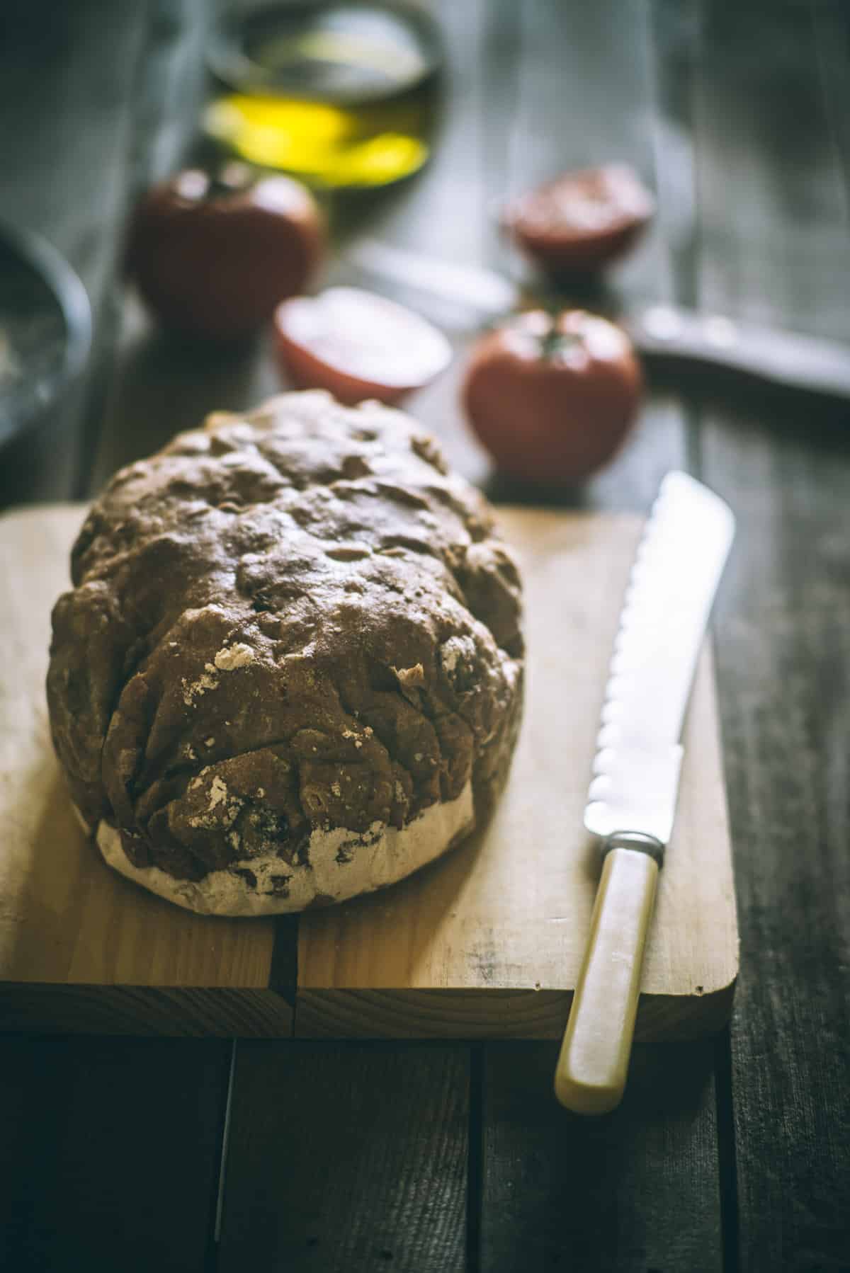 a loaf of no knead spelt bread