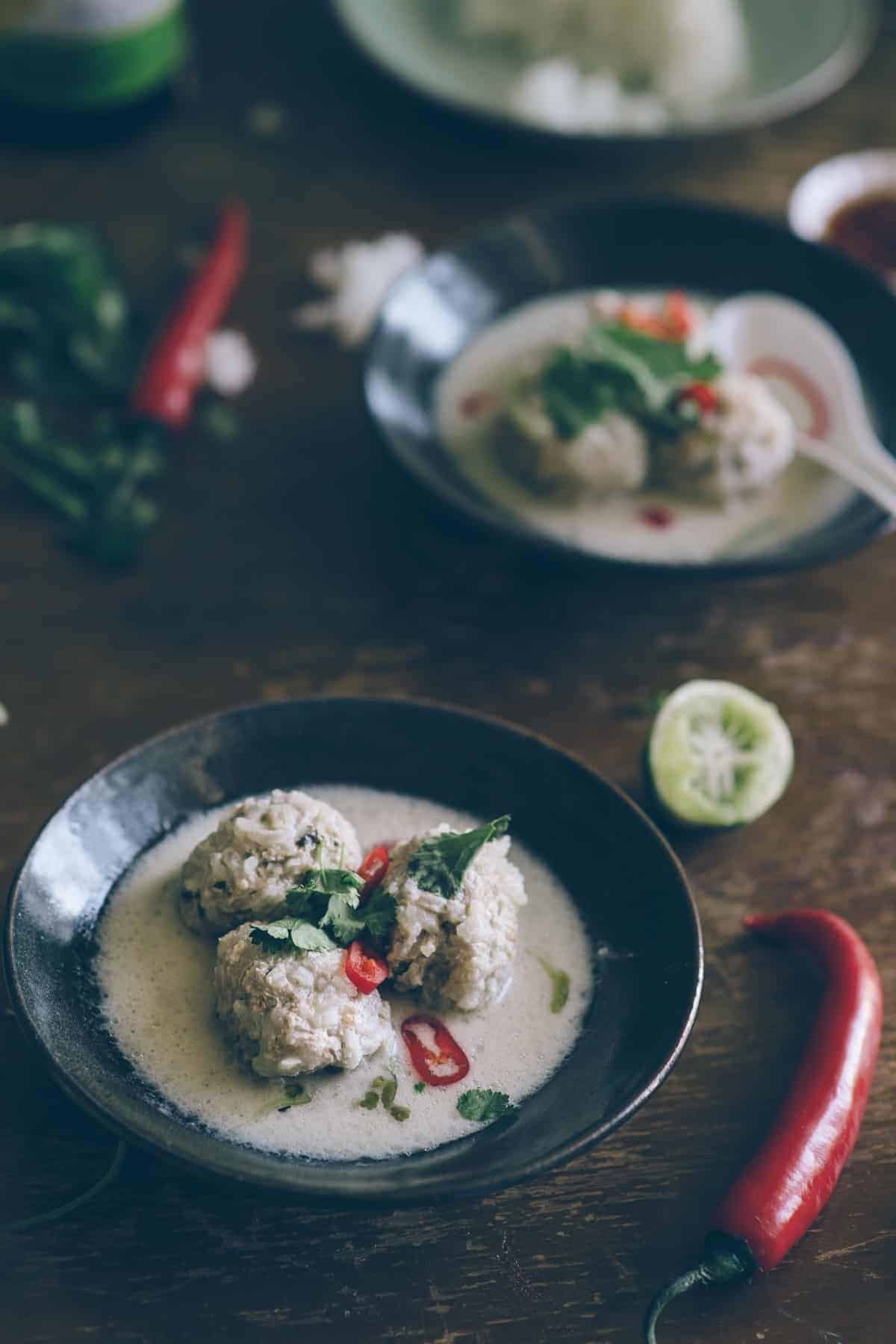 Thai Chicken Meatball Soup - Souvlaki For The Soul