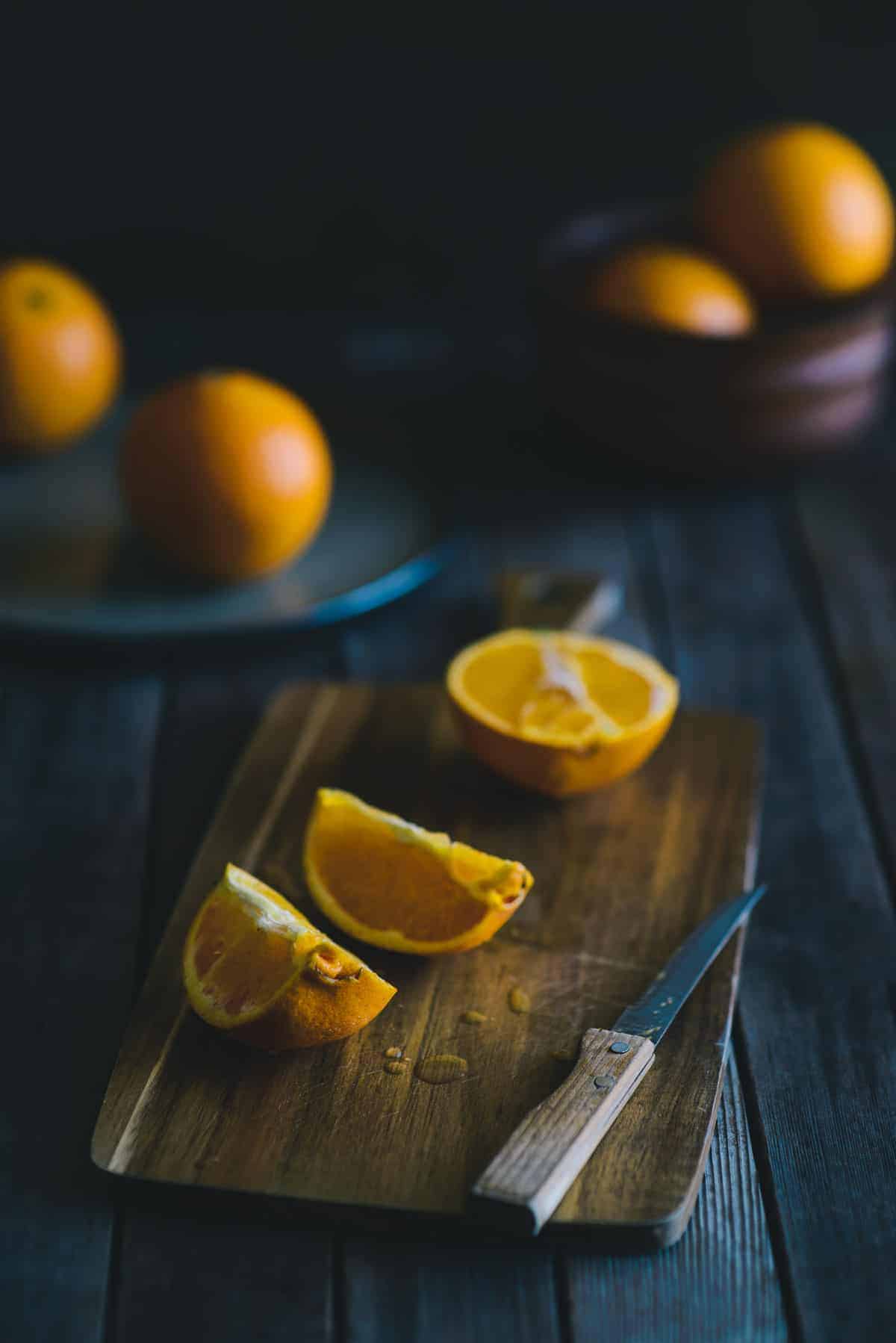 sliced oranges