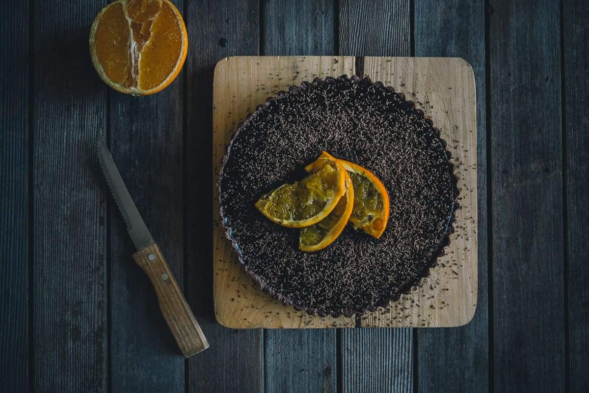 chocolate and orange tart