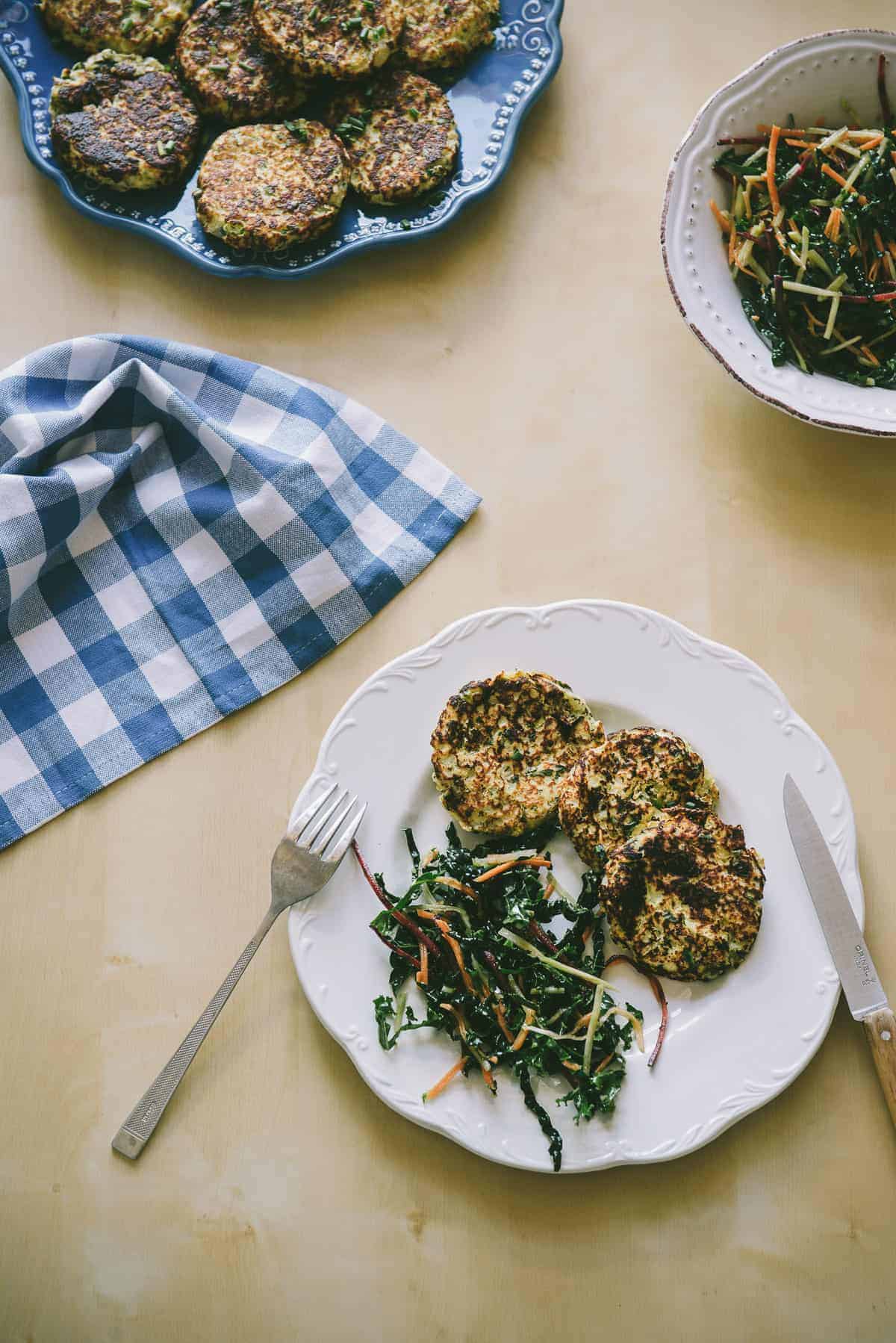 cauliflower and feta fritters recipe