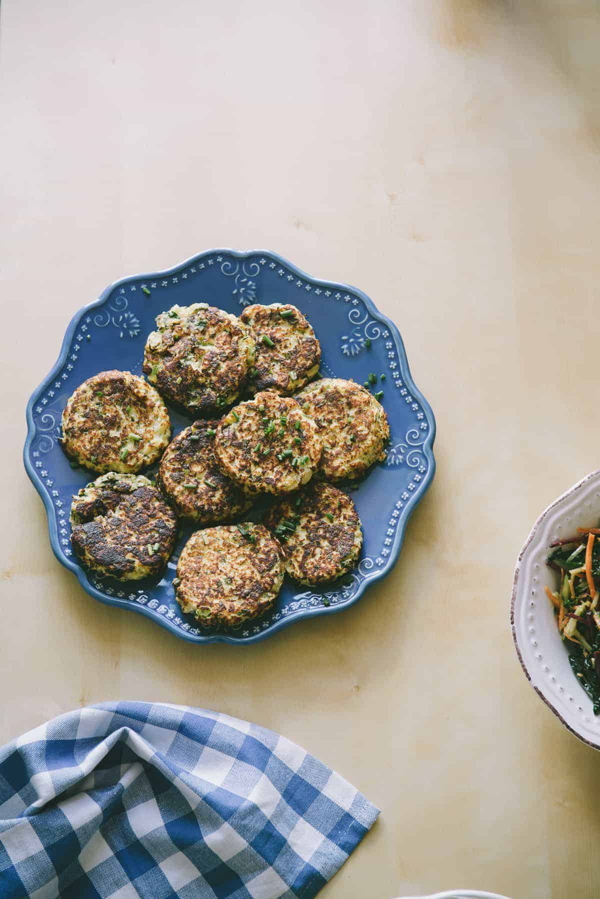 cauliflower and feta fritters