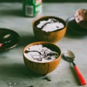 black sticky rice with coconut cream