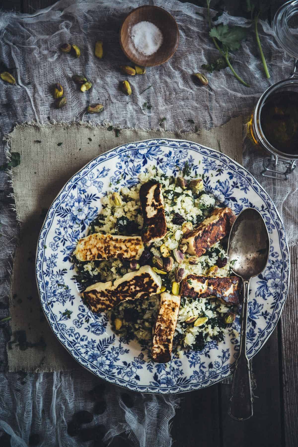 cauliflower and halloumi salad recipe