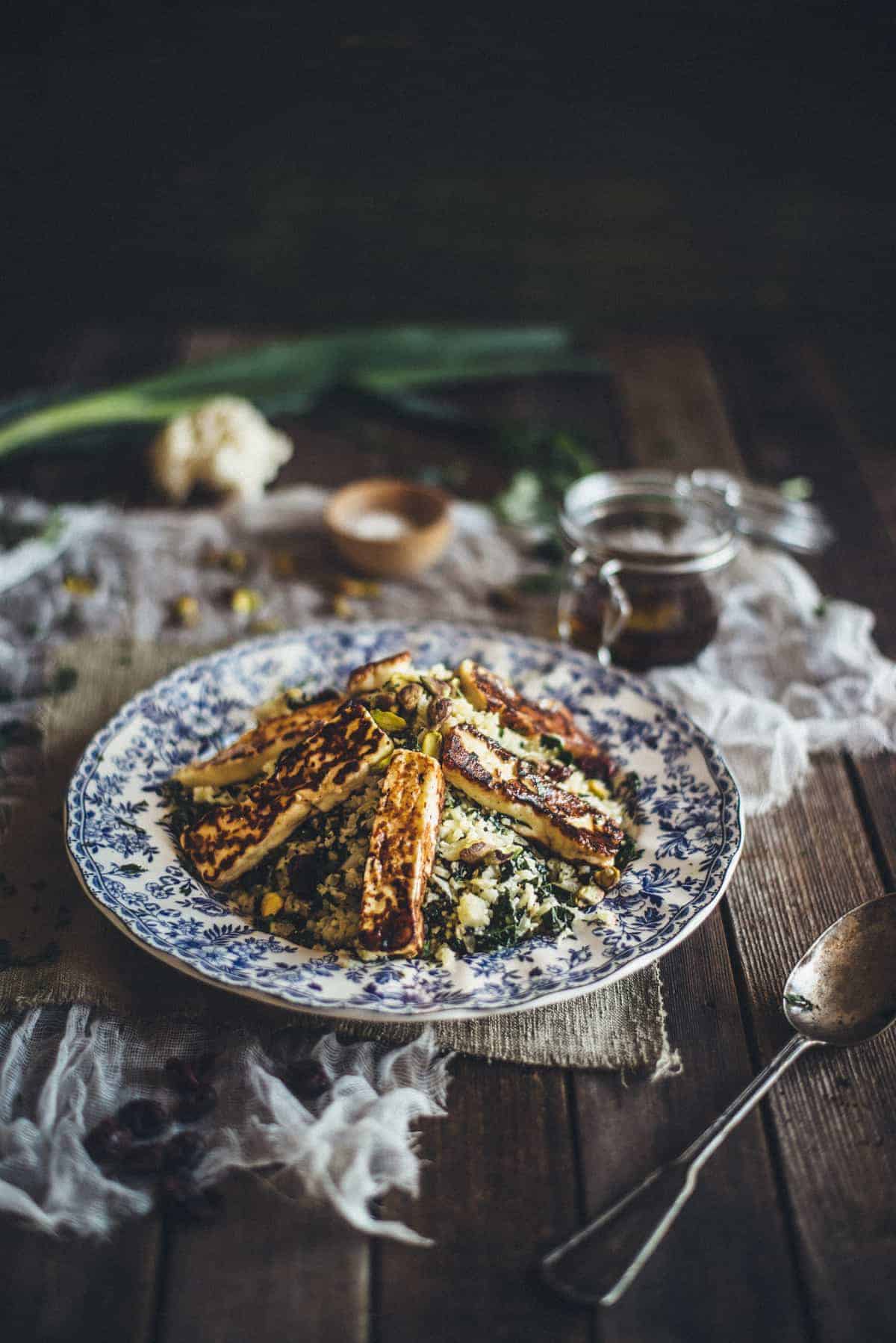 cauliflower and halloumi salad recipe