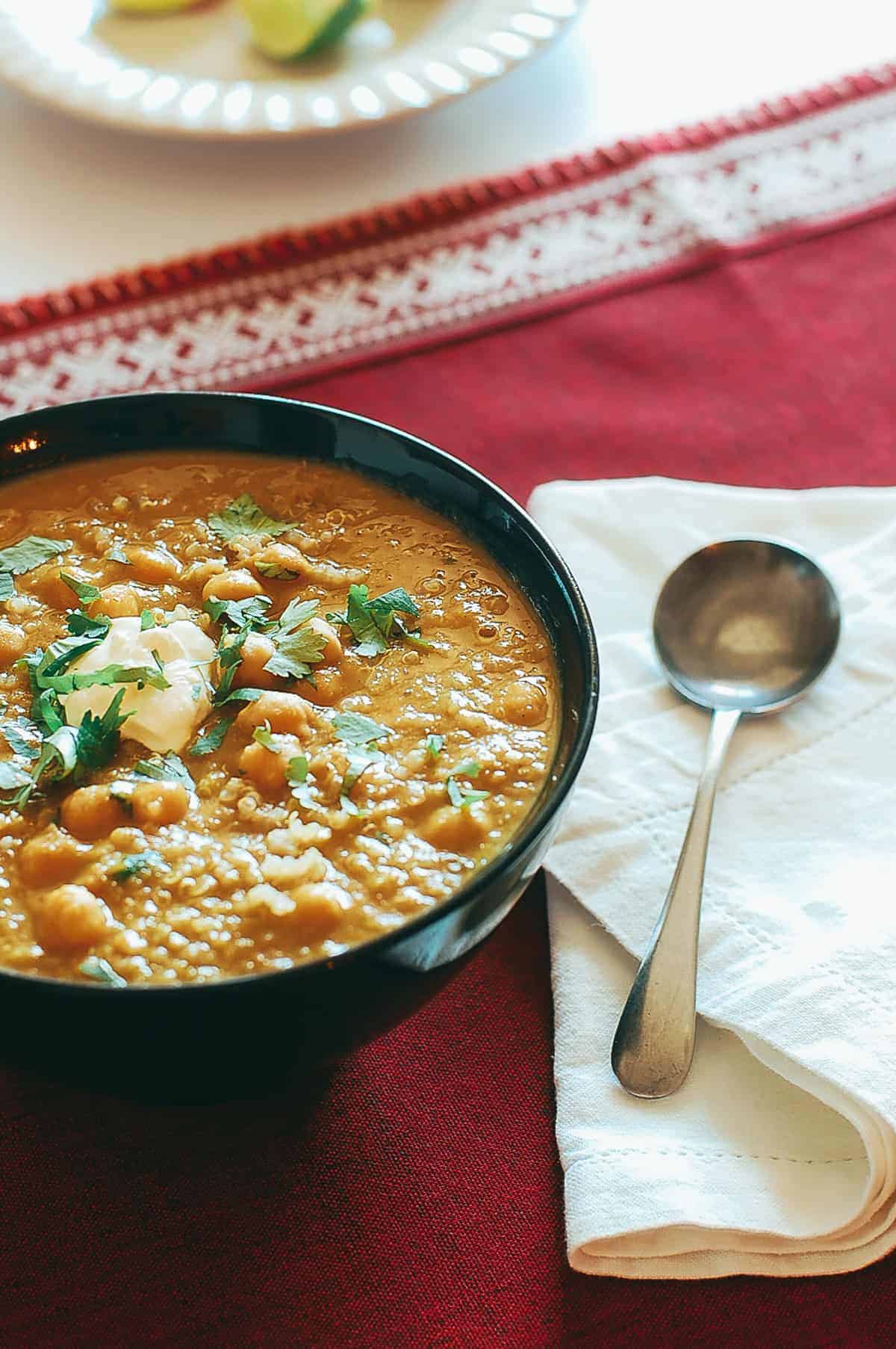 Lentil Soup with Chickpeas and Quinoa - Souvlaki For The Soul