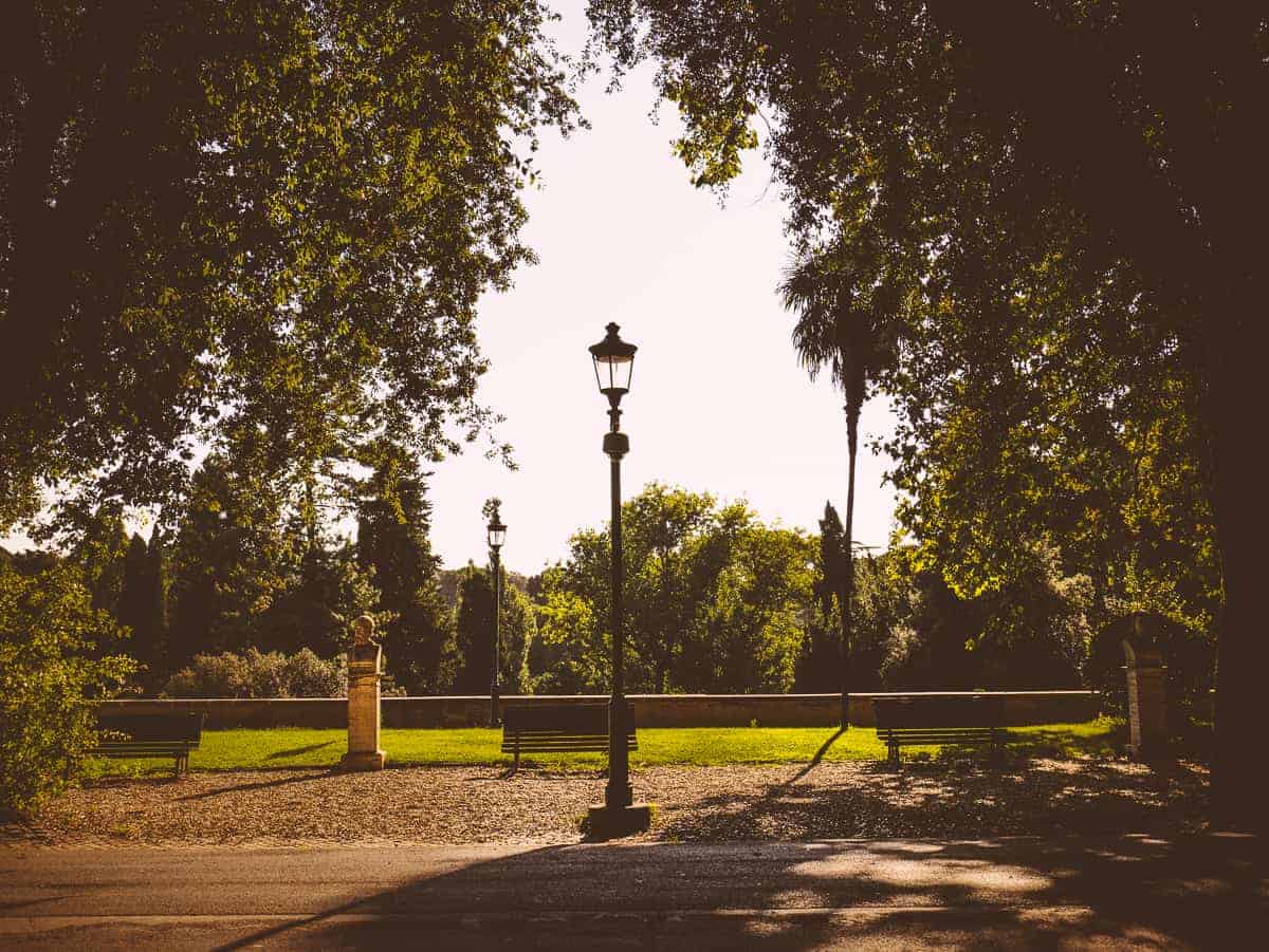 Villa Borghese gardens- exploring Rome Italy