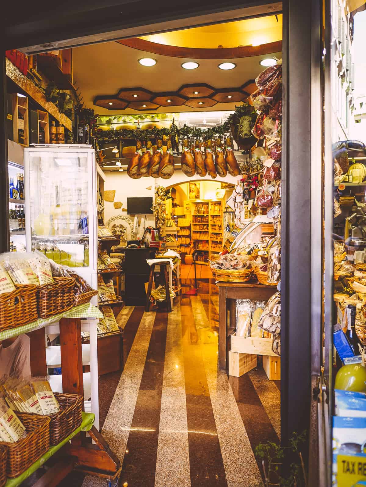 small goods shop - exploring Rome Italy