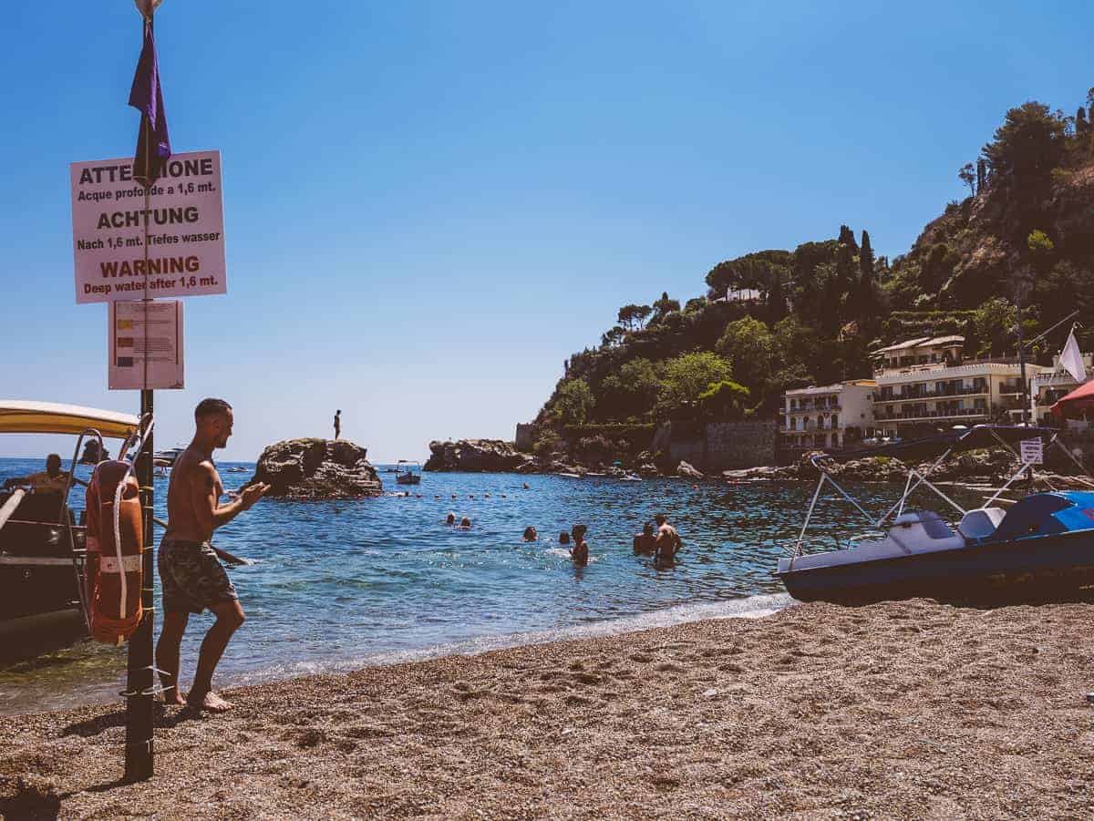 Mazzaro beach Taormina Sicily