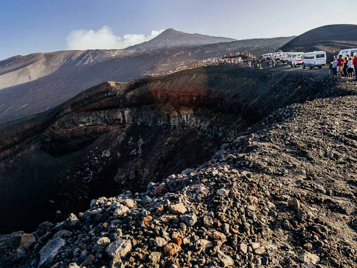 Mount Tena crater Sicily