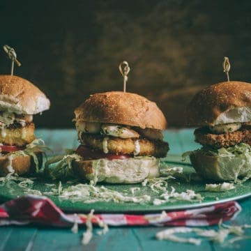 fried halloumi burger