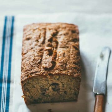 a sliced rectangular cake made with zucchini