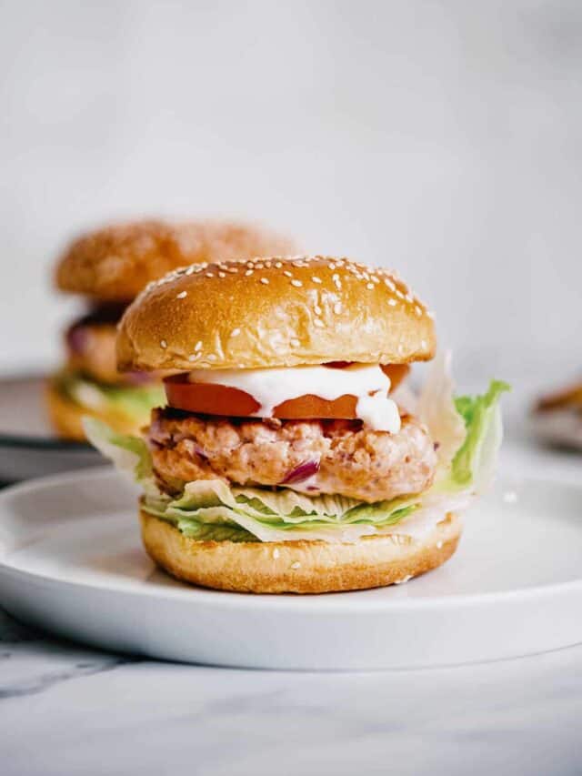 Grilled Salmon Burgers Souvlaki For The Soul