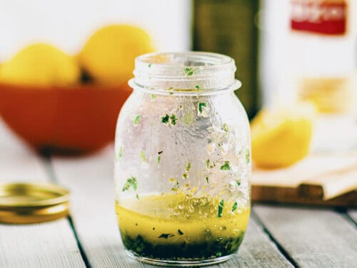 Greek Salad Dressing Recipe (with a Splash of Ouzo)
