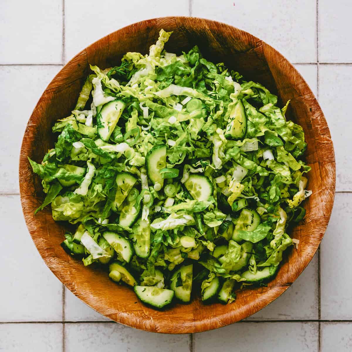 green salad with dill dressing Salad with Dill Dressing